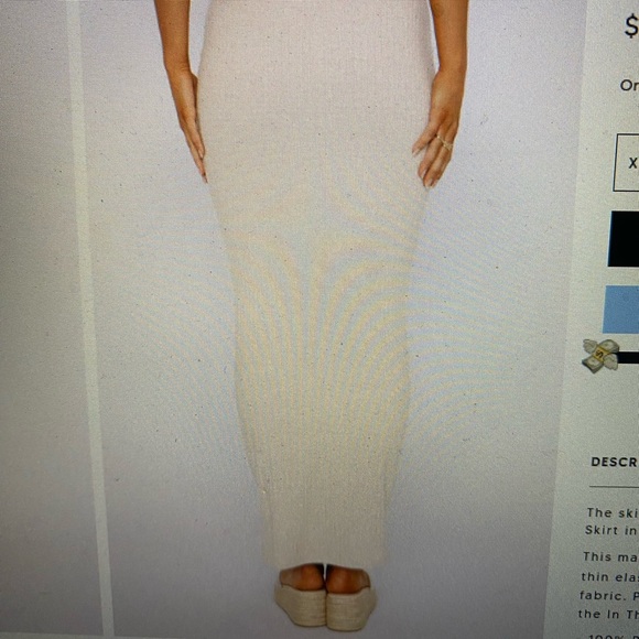 Women’s White Fox ribbed maxi skirt in Oatmeal. Size medium. Worn one time. - Picture 2 of 12